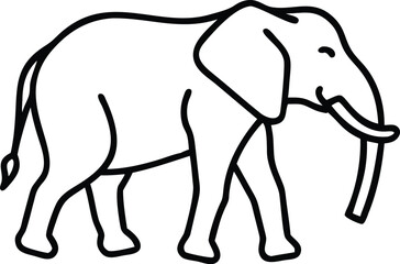 african bush elephant line arts