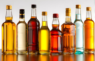 Bottles of assorted alcoholic beverages