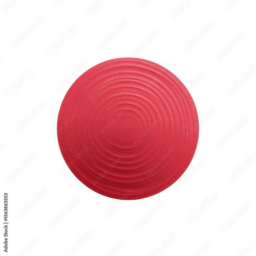 Poster smooth red circular surface with subtle textured patterns and gentle ripples ideal for background or