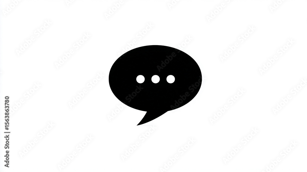 Wall mural minimalist send message icon on a clean blank background with ample caption space on the side. simpl