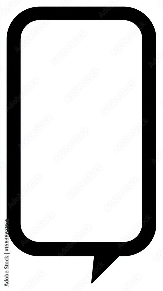 Wall mural minimalist send message icon on a clean blank background with ample caption space on the side. simpl