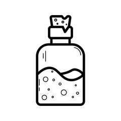 potion bottle icon on white background