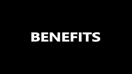 BENEFITS inscription coming out from an open book, business concept