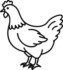  australorp chicken  line arts 
