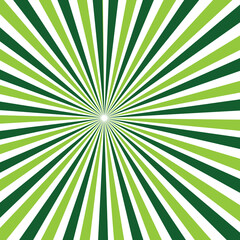 abstract green white sun rays, sunburst retro styled comics book texture background