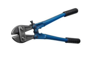Obraz premium Blue bolt cutter isolated on transparent background, heavy duty cutting tool