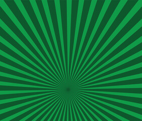 Vibrant Green Sunburst Pattern Background. Ray star burst backdrop