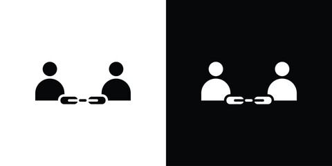 Affiliate link icon of glyph style design vector pack