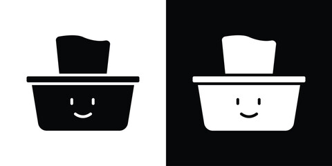 baby wipe icon of glyph style design vector pack