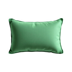 Rectangular green cushion, home decor, simple design.