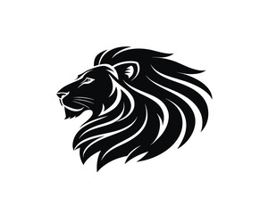 Lion Head vector illustration logo design template,