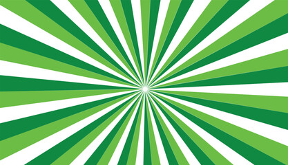 Green color and white color Sunburst for the background.