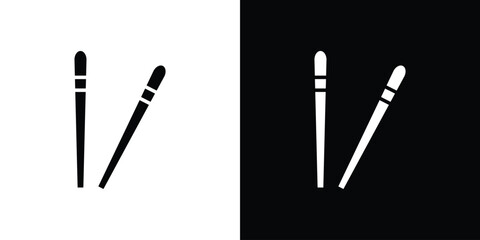 Chopsticks icon of glyph style design vector pack