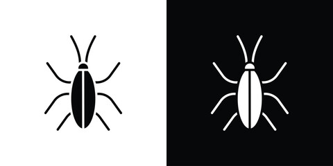 Cockroach icon of glyph style design vector pack
