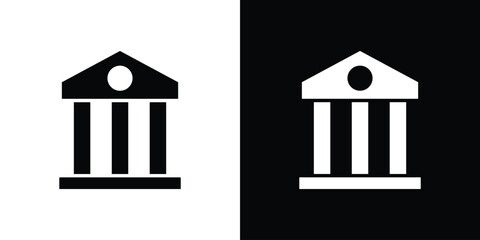 Obraz premium Courthouse icon of glyph style design vector pack