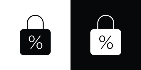 Fixed rate mortgage icon of glyph style design vector pack