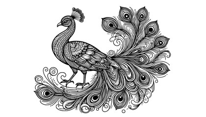 peacock vector illustration