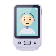 Smiling Avatar on a Digital Device Screen