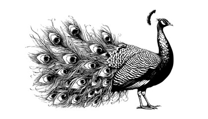 peacock vector illustration