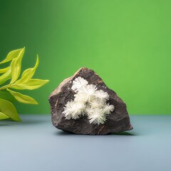 Natural Silver Wire Crystals Growing From Dark Matrix