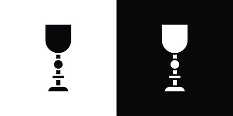 Goblet icon of glyph style design vector pack