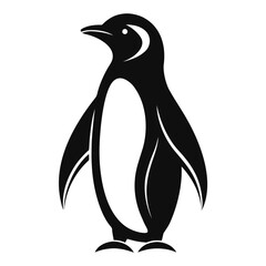 Obraz premium penguin silhouette vector illustration
