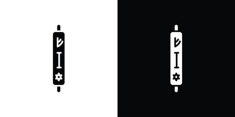 Mezuzah icon of glyph style design vector pack