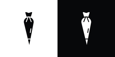 Pastry bag icon of glyph style design vector pack