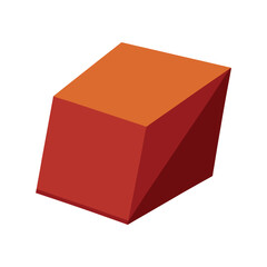 red cube on white background