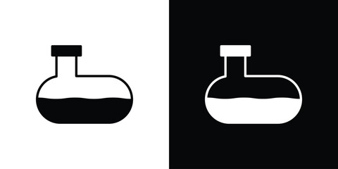 Sewerage tank icon of glyph style design vector pack