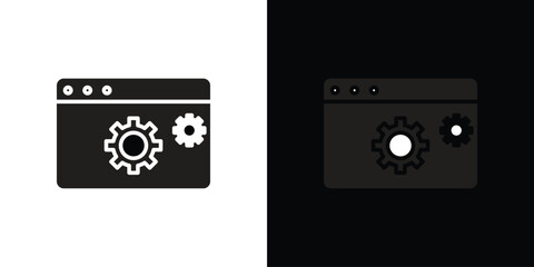 Software icon of glyph style design vector pack