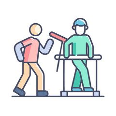 vector illustration of a man and woman