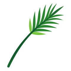 Fototapeta premium Palm Branch Laid Down Vector Religious Easter Symbol for Microstock Graphics