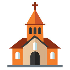 Silent Church  Vector Religious Easter Symbol for Microstock Graphics