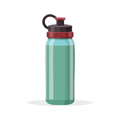 Stylish Hydration Companion: A vibrant, green reusable water bottle stands ready to quench thirst. Its modern design blends functionality and style, inviting healthy habits on the go.