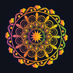 Elegant Luxury Mandala Design with Vibrant Gradient Colors