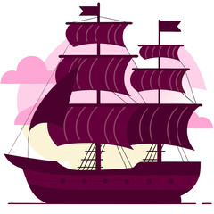 sailing ship on the sea