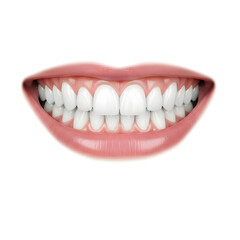 Obraz premium Perfect White Teeth and Happy Smile. Beaming White Smile with background white