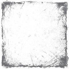 Square grunge frame texture with distressed lines. Rough abstract border overlay design. Perfect for poster layout and print visuals.