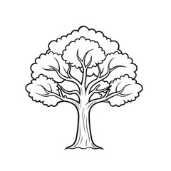 Tree Illustration Line Art Vector