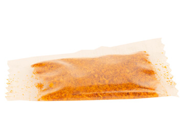 Instant noodle seasoning clean on white background