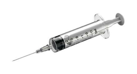 Medical Syringe: A Detailed Close-Up of a Sterile Syringe for Injection