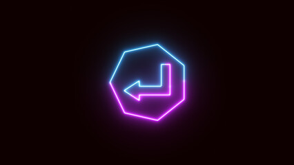 Pointing to the left inside the circle, Arrow icon.
