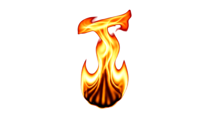 Fiery Abstract Flame Design: Intense Burning Fire Graphic
