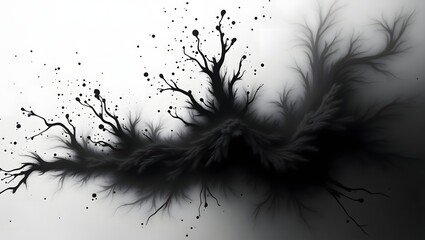 Obraz premium Mesmerizing High-Contrast Ink Drop Background Abstract Art Design