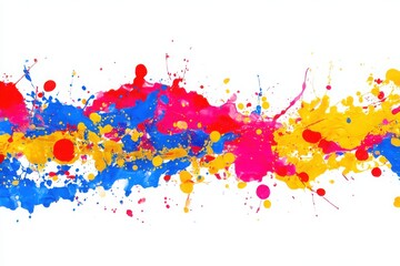 Dynamic Abstract Ink Splash Composition