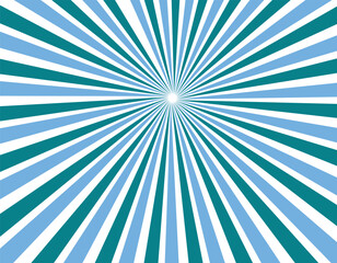 Abstract starburst background with blue rays.