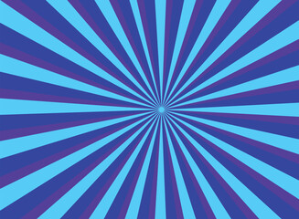 Dark blue grunge sunbeam background. Sun rays abstract wallpaper. 