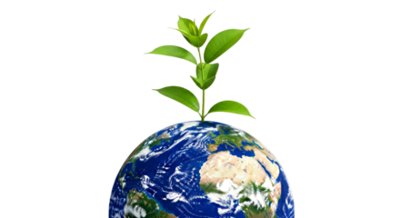 A Seedling on Earth: A Symbol of Growth and Environmental Conservation