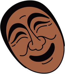  Illustration of Hahoe mask used in traditional Korean mask dance